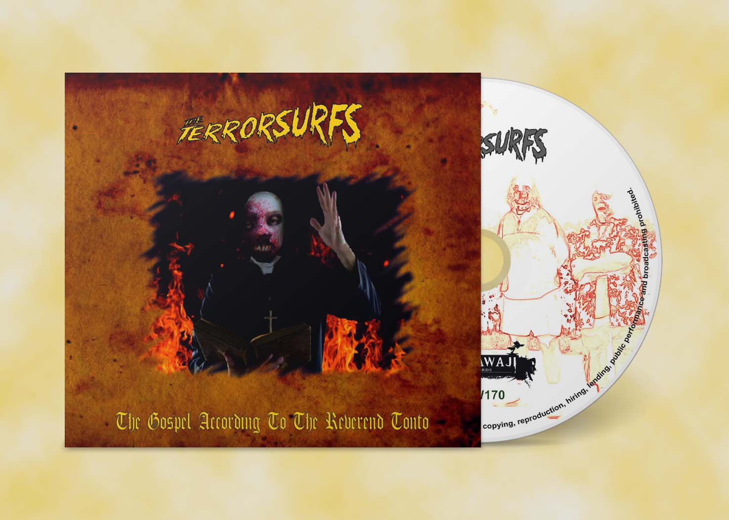 SRW170a_bandcamp_CD_template The Terrorsurfs - The Gospel According To The Reverend Tonto (unholy gatefold Comlact Disc) - SHARAWAJI.COM